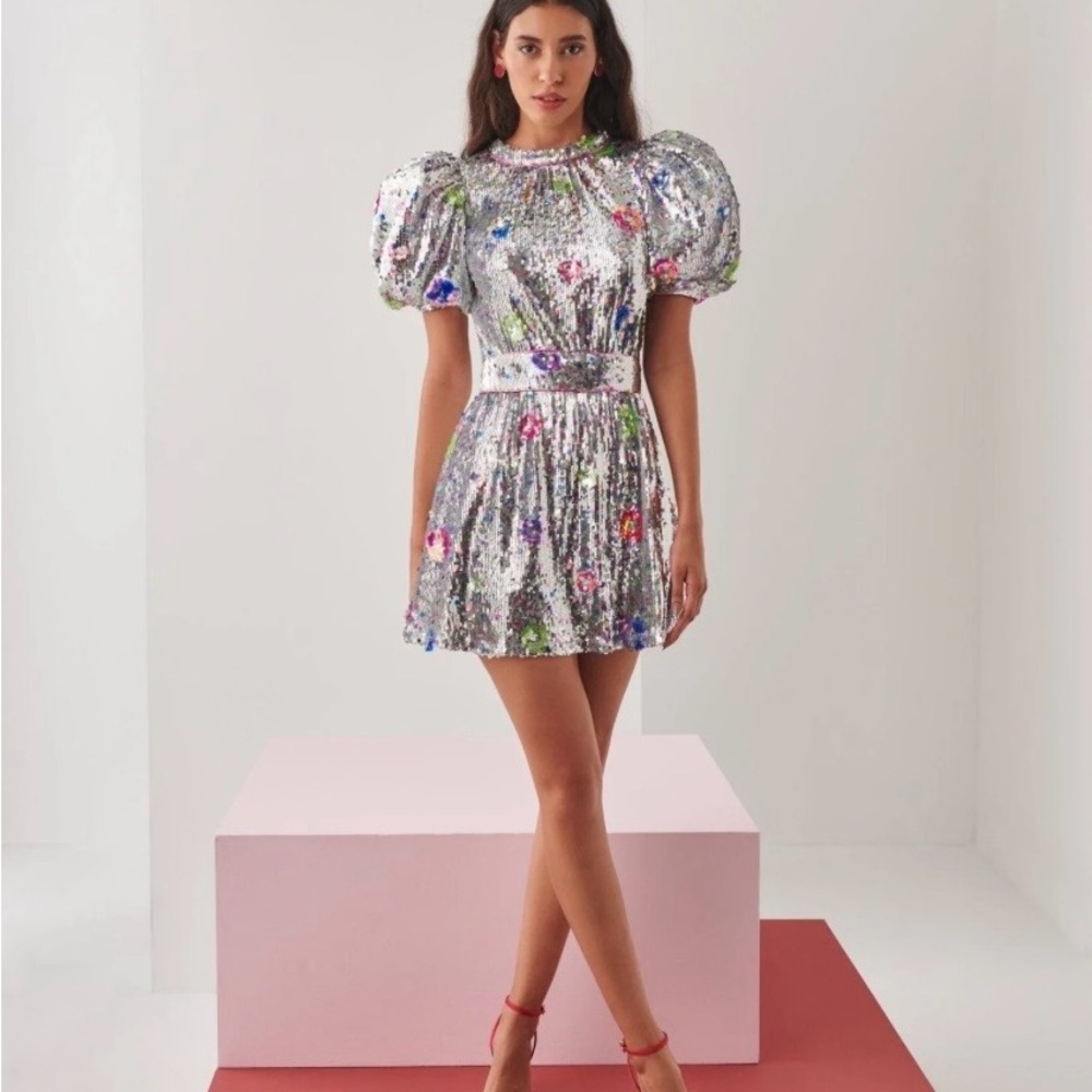 Celia B Wonderer Silver Dress! NWOT! Small! Fast shipping!